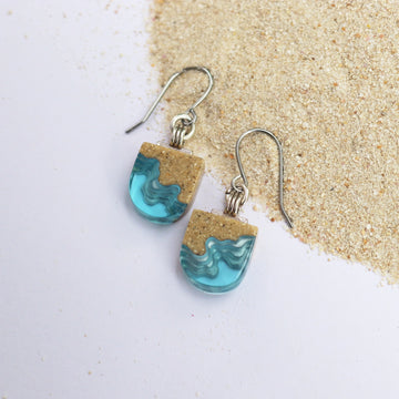 BoldB | Shoreline Aqua Resin Earrings