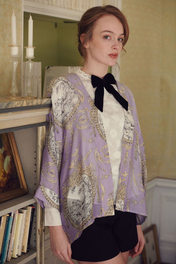 ONE HUNDRED STARS | Short Kimono Valentine Lilac