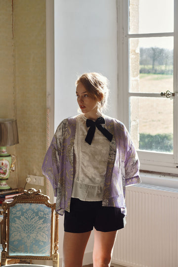 ONE HUNDRED STARS | Short Kimono Valentine Lilac
