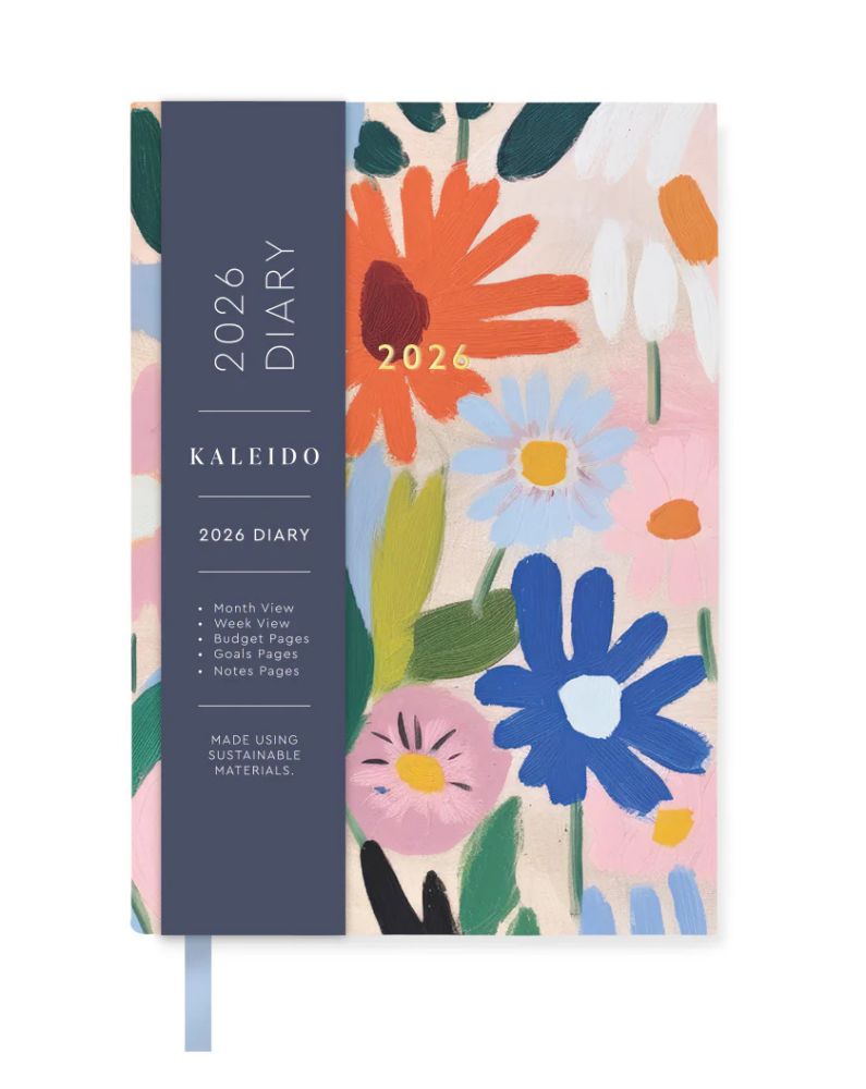 KALEIDO | 2026 A6 Diary - Gouache Floral – Fora Studios Australia